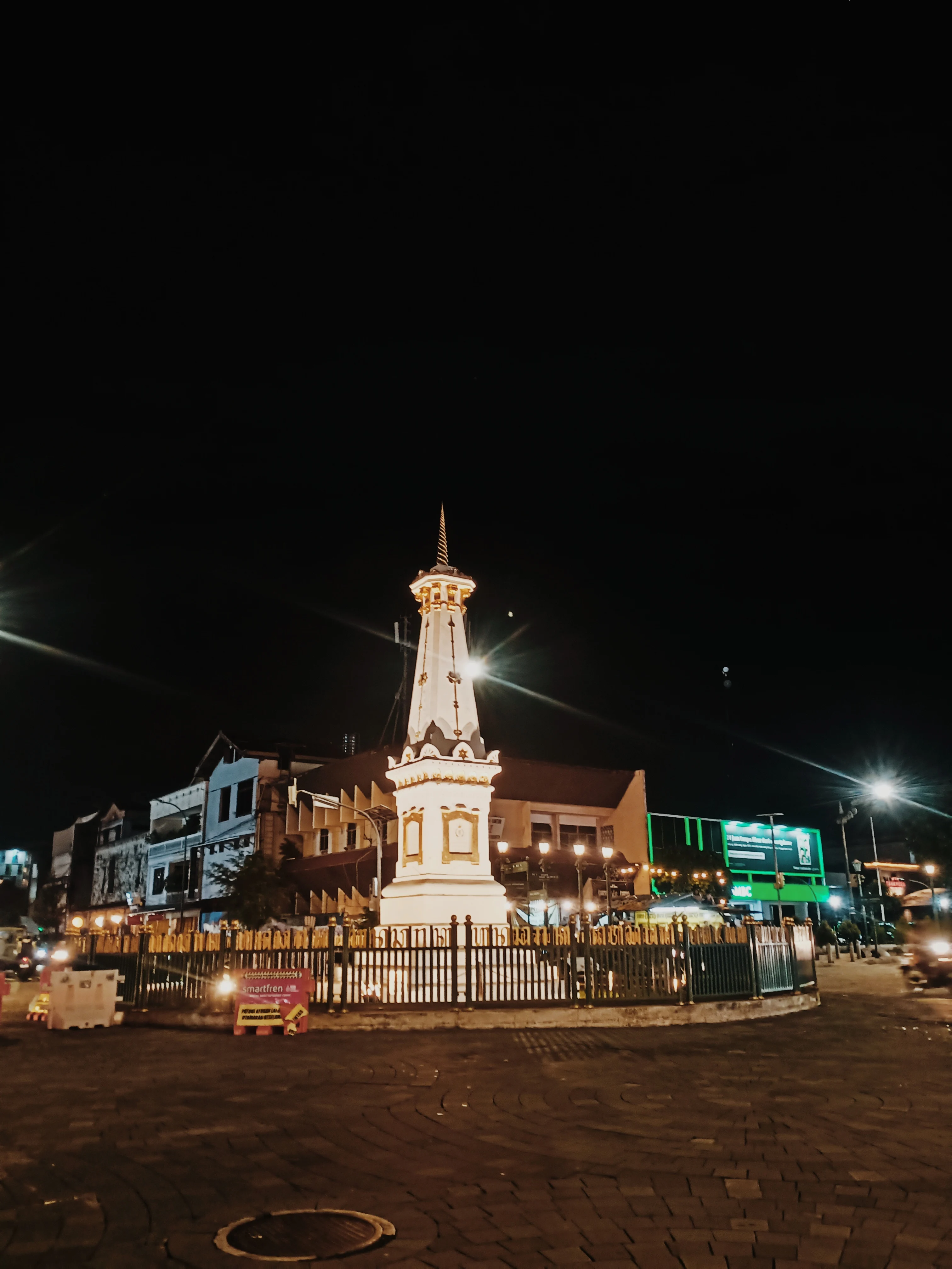 Illuminated Monument at Night